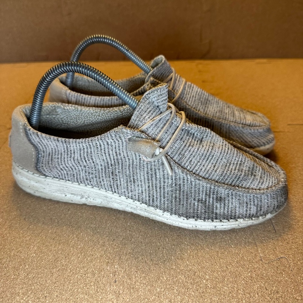 Hey Dude Wendy Stretch Rose Grey Marl Slip On Loafers Shoes Womens 9 121416830
